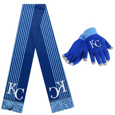 FOCO Women's Royal Kansas City Royals Gloves & Scarf Set