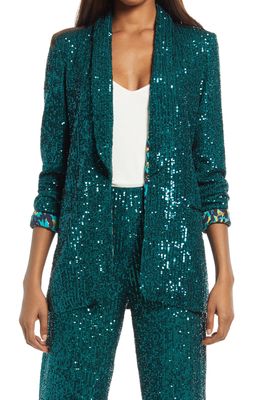 One33 Social Sequin Jacket in Green