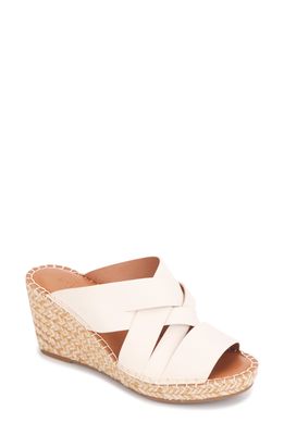 Gentle Souls Signature Charli Woven Wedge Sandal in Off White