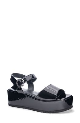 Dirty Laundry Jump Out Platform Sandal in Black