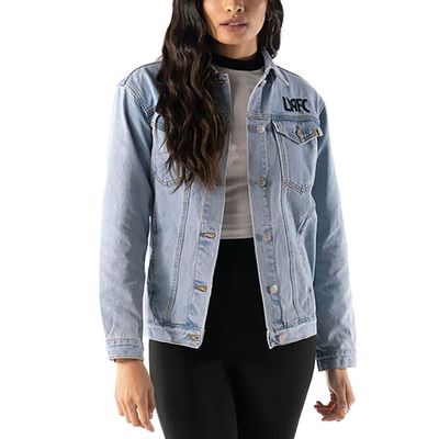 Women's The Wild Collective Blue LAFC Print Denim Button-Up Jacket