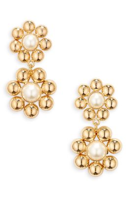 Rosantica Petalo Drop Earrings in Gold White