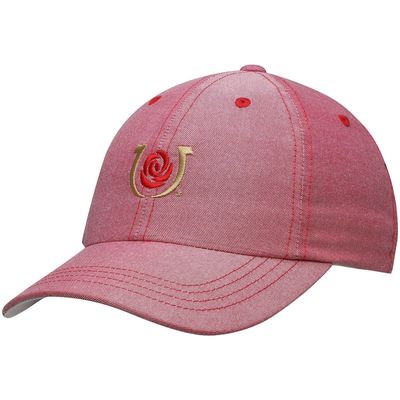 Women's Ahead Red Kentucky Derby Icon Logo Oxford Adjustable Hat