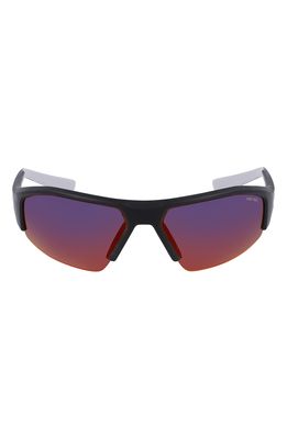 NIKE Skylon Ace 22 70mm Rectangular Sunglasses in Matte Black/Field Tint
