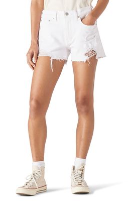 Lucky Brand Distressed Denim Shorts in Bright White Dest Ct