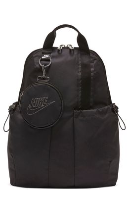 NIKE Sportswear Futura Mini Backpack in Black/Black/Dark Smoke Grey
