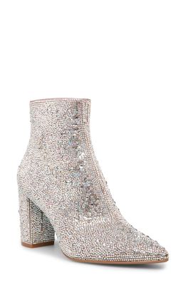Betsey Johnson Cady Crystal Pave Bootie in Rhinestone