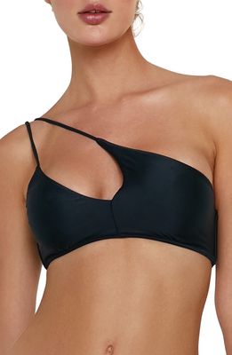 ViX Swimwear Rai One-Shoulder Bikini Top in Black