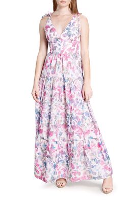 Dress the Population Pearl Floral Cotton Dress in Soft Pink Multi
