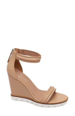 Linea Paolo Evyne Wedge Sandal in Desert Sand Leather