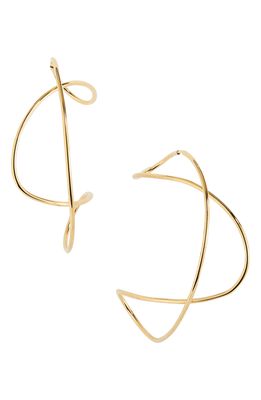 Bar Jewellery Enfold Hoop Earrings in Gold