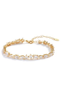 SHYMI Multi Shape Cubic Zirconia Tennis Bracelet in Gold