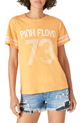 Lucky Brand Pink Floyd Athletic Graphic Tee in Tangerine