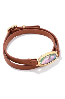 Kendra Scott Dani Wrap Bracelet in Gold Lilac Abalone