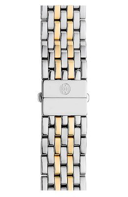 MICHELE Deco 18mm Bracelet Watchband in Silver/Gold