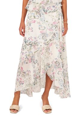 Vince Camuto Breezy Dandelion Tiered Ruffle Skirt in New Ivory