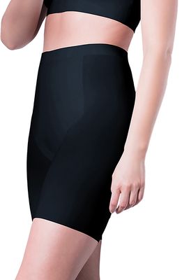 BODY HUSH The Check Me Out Thigh Shaper Shorts in Black
