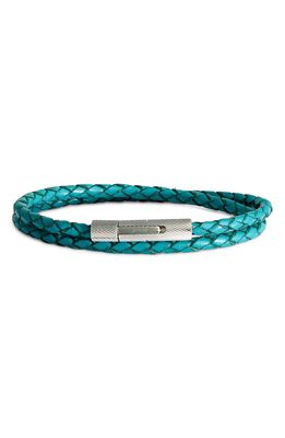 Jonas Studio Braided Leather Wrap Bracelet in Turquoise