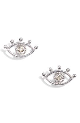 Set & Stones Santorini Diamond Stud Earrings in White Gold