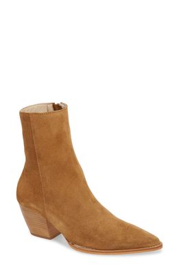 Matisse Caty Western Pointed Toe Bootie in Fawn Suede