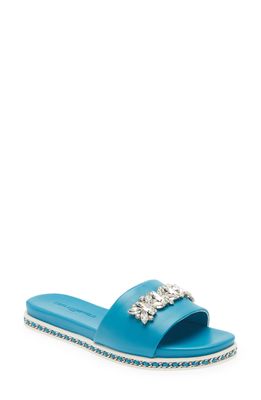 Karl Lagerfeld Paris Bijou Slide Sandal in Blue