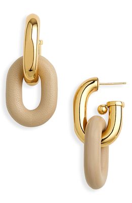 paco rabanne x Kimura Tsunehisa XL Link Colorblock Earrings in M067 Gold/Mastic