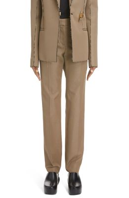 Givenchy Houndstooth High Waist Tapered Trousers in 234-Light Brown Brown