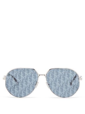 Dior - Cd Link Monogram Aviator Metal Sunglasses - Mens - Silver