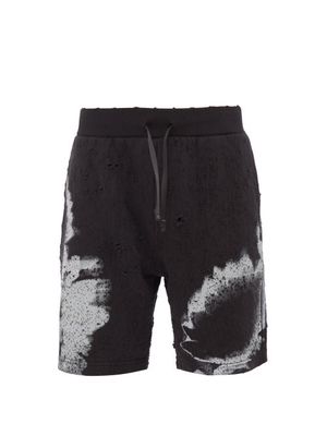 1017 ALYX 9SM - Abstract-print Cotton-blend Track Shorts - Mens - Black