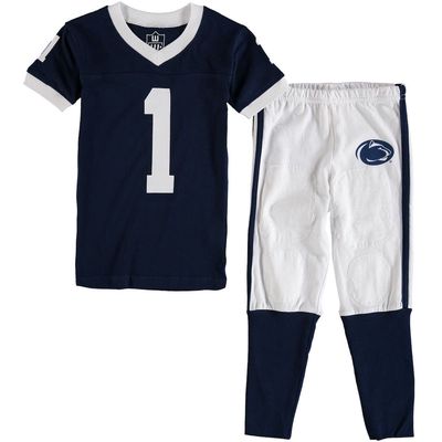 Preschool Wes & Willy Navy Penn State Nittany Lions Football Pajama Set