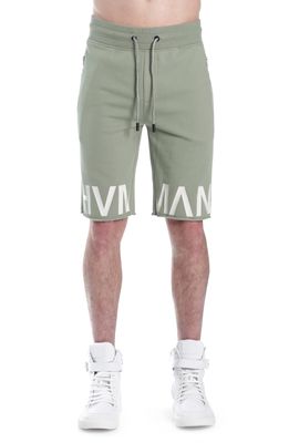 HVMAN Logo French Terry Sweat Shorts in Aspen