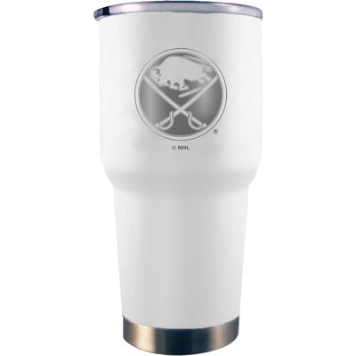 THE MEMORY COMPANY Buffalo Sabres 30oz. Etched Team Logo Tumbler in White