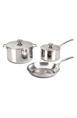 Le Creuset 5-Piece Stainless Steel Cookware Set in Stanless Steel
