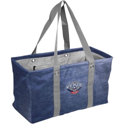 LOGO BRANDS New Orleans Pelicans Crosshatch Picnic Caddy Tote Bag in Navy
