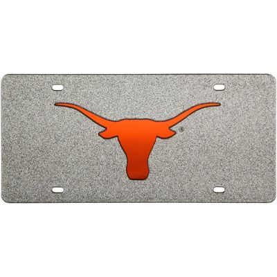 STOCKDALE Texas Longhorns Glitter License Plate - Silver