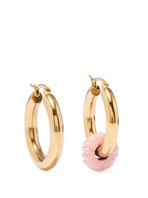 By Alona - Maya Mismatched 18kt Gold-plated Earrings - Womens - Pink Gold