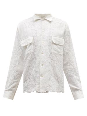 Bode - Filet-lace Cotton Shirt - Mens - White