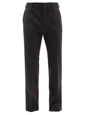 Dolce & Gabbana - Pleated Wool-blend Tailored Trousers - Mens - Black