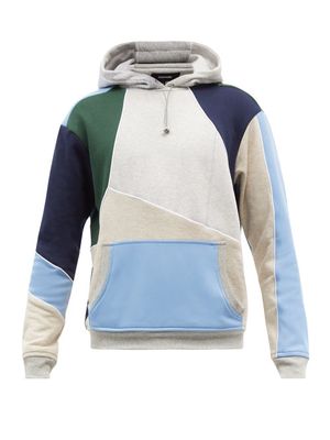 Ahluwalia - Marcel Patchwork Recycled-jersey Hooded Sweatshirt - Mens - Beige