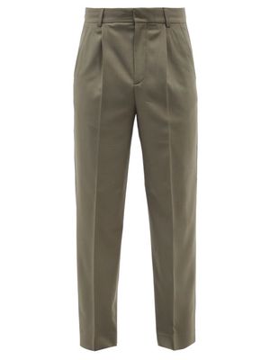 Another Aspect - Pleated Wool Trousers - Mens - Light Brown