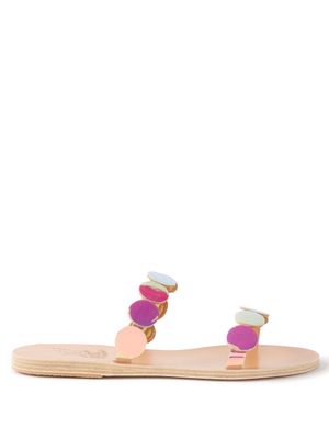 Ancient Greek Sandals - St Tropez Holographic Leather Sandals - Womens - Multi