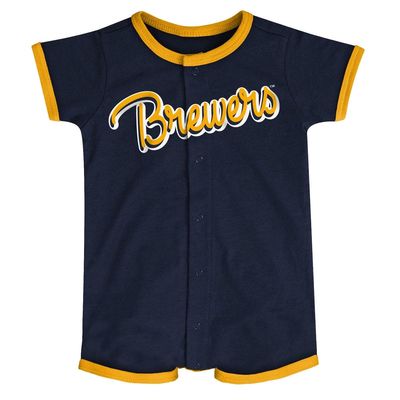 Outerstuff Infant Navy Milwaukee Brewers Power Hitter Romper