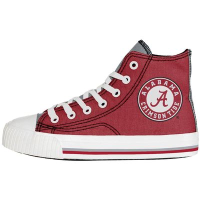 Youth FOCO Alabama Crimson Tide High Top Canvas Shoe in Red