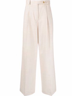 Aeron wide-leg wool trousers - Neutrals