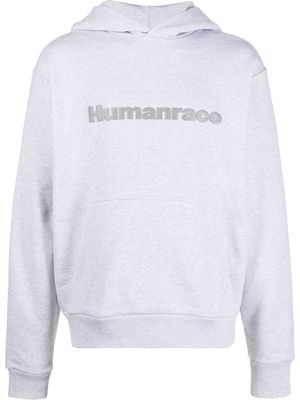 adidas graphic-print cotton hoodie - Grey