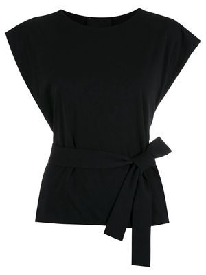 Andrea Bogosian tie-waist cotton T-Shirt - Black
