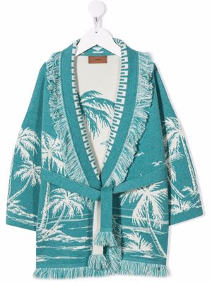 Alanui Kids Surrounded By The Ocean cardigan - Blue