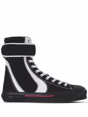 Burberry high-top touch-strap sneakers - Black