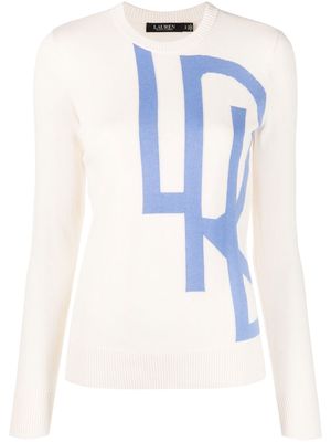 Lauren Ralph Lauren logo-print crew neck jumper - Neutrals