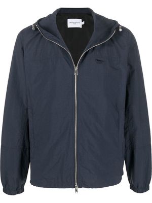 Maison Kitsuné zip-up hooded jacket - Blue